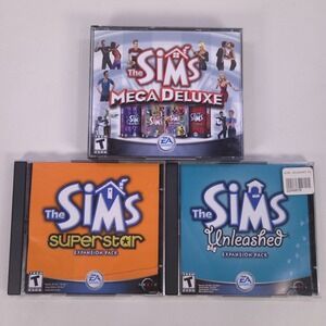 The Sims Mega Deluxe Edition PC + 2 Expansions Games 2004 Complete